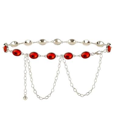 Imagem de Linkidea Cinto de corrente plus size para mulheres, cinto de joia sintética, corrente de corpo extralonga ajustável de 128 cm para vestidos, festa, roupa casual, acessório de joias da moda, X-Large,