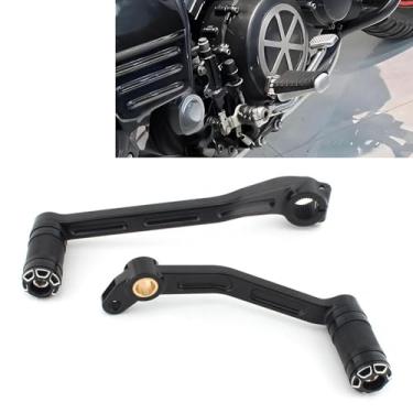 Imagem de FINMOKAL Pegs de alavanca de câmbio pretos para motocicleta, kit de braço de freio, pino de alavanca de câmbio compatível com Yamaha V-max 1200 1985-2007