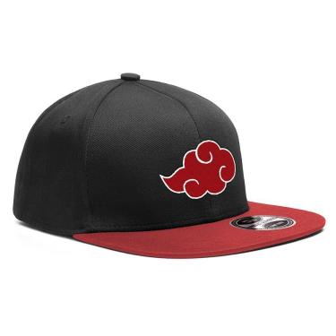 Imagem de Boné Akatsuki Snapback Aba Reta Naruto Shippuden