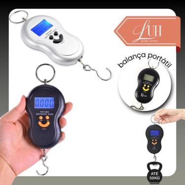 Imagem de Balança de Mão Portátil Digital Com Gancho para Feira Mala Bagens Pesc