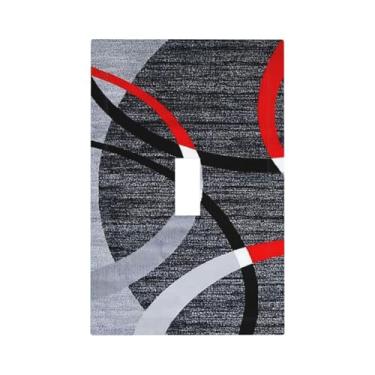 Imagem de Círculo vermelho preto/cinza branco interruptor de luz única placas de tomada decorativas 1 gangue placa de parede estética minimalista abstrato geométrico banheiro decorar plugue capa de interruptor