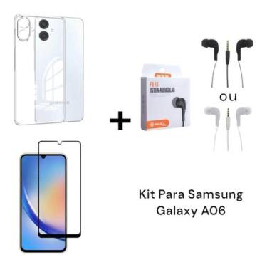 Imagem de Kit Película 3D + Capa Anti Impacto + Fone De Ouvido Com Fio  Para Sam