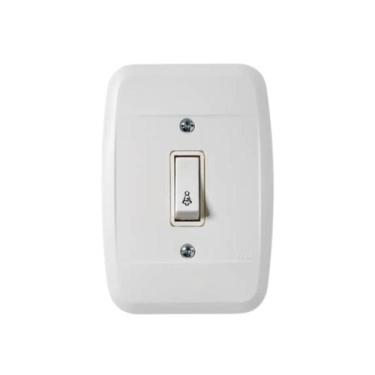 Imagem de Pulsador Campainha Embutir C/Placa Branca - Pezzi