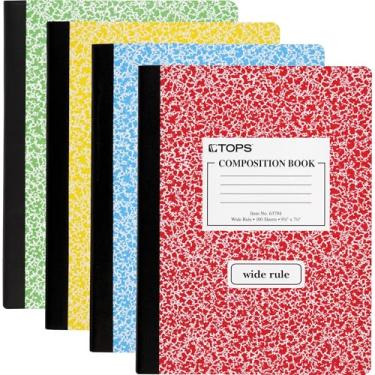 Imagem de TOPS 63794 Livro de Composição com Capa Rígida, Legal/Largo, 24 x 18 cm, Branco, 100 folhas