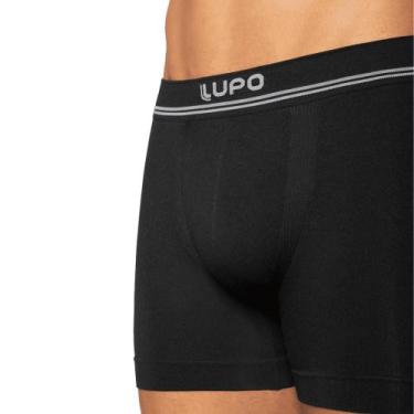 Imagem de Cueca Lupo Boxer Microfibra Sem Costura 436-004, Preto, M