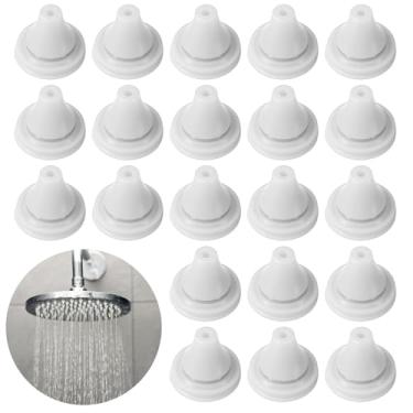 Imagem de 100 peças de substituição de bocais de cabeça de chuveiro peças de substituição de silicone universal spray buraco arruela chuveiros acessórios de reparo pontas redondas para chuveiros furo para furos