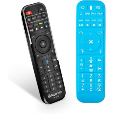 Imagem de Conjunto de controle remoto de voz Super TV Box para S5 Max, controle remoto + capa (S4 Pro e S3 Pro aplicáveis, exceto função de voz)