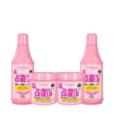 Imagem de Kit Shampoo e Mascara Forever Liss Desmaia Cabelo 2 KITS
