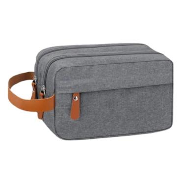 Imagem de Bolsa Necessaire Organizador Unissex – Compacta e Prática para Viagens e Uso Diário (Cinza)