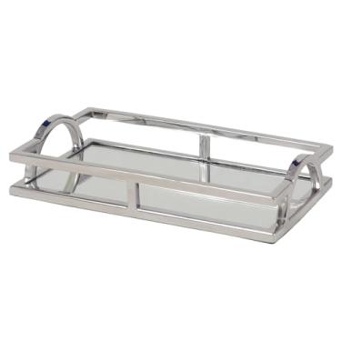 Imagem de Bandeja Retangular em Inox Espelhada Fracalanza Preto