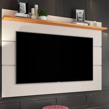 Imagem de Painel para TV Até 60 Polegadas Vivare New 1 Prateleira Off White/Natu