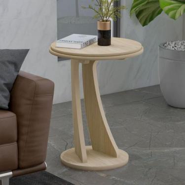Imagem de Mesa de Canto Tutti 100% Mdf Naturale - Pnr Móveis, Moderno, Bege