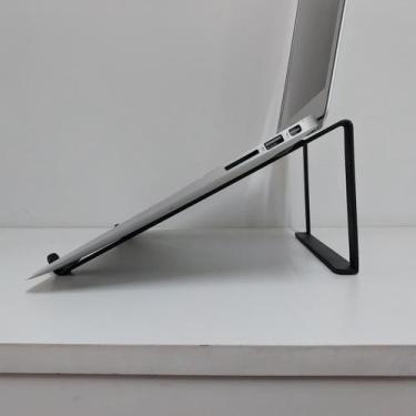 Imagem de Suporte Notebook Ergonômico Aço na cor Preta ou Branca (a escolha) - N