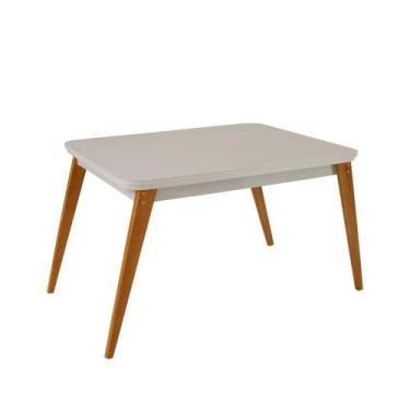 Imagem de Mesa de Jantar Copper 120cm Madeira Tampo com Vidro Canto Copo Moderna