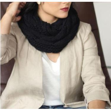 Imagem de Cachecol Gola  unissex tricot moda blogueira outono inverno - princesa