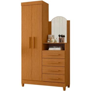 Imagem de Guarda Roupa New Capri Cômoda 2 Portas 4 Gavetas Albatroz