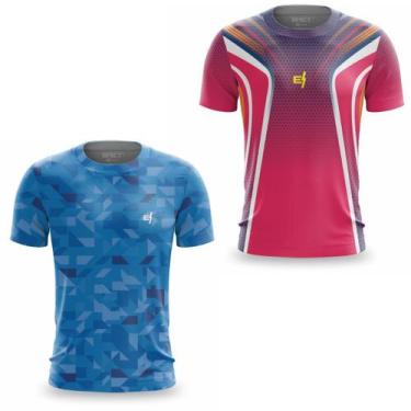 Imagem de Kit 2 Camiseta Masculina Academia Fitness Estampada Bike Corrida Muscu