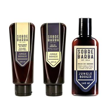 Imagem de Trio Sobrebarba - Esfoliante, Gel de Barbear e Balm de Barba - Jungle 