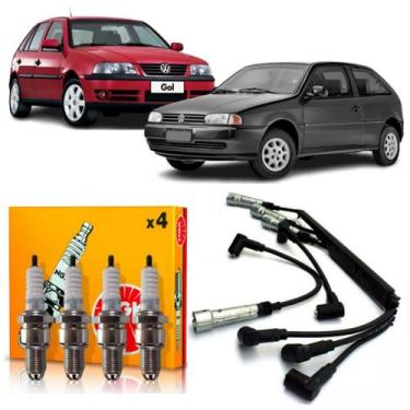 Imagem de Kit Jogo De Velas e Cabo De Velas Gol Mi 1.0 8v 1997 a 2005 Com Distri