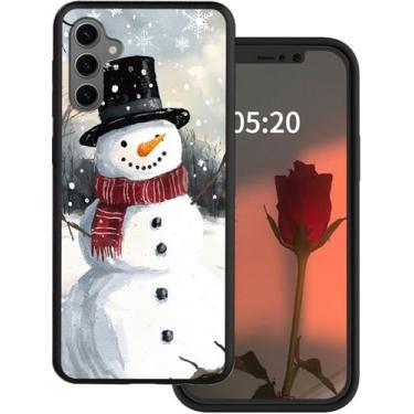 Imagem de GYSYSQSH Capa para celular Galaxy A16 5G para Samsung Galaxy A16 4G Capa de 6,7 polegadas 2024 com design de boneco de neve, capa fina e macia de silicone TPU sem fio, antiarranhões, à prova de choque