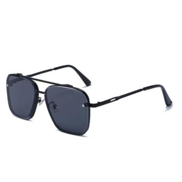 Imagem de Óculos de sol da moda, masculino, armação vintage, feminino, lente degradê, óculos de sol de luxo, metal, punk, uv400 (A9)