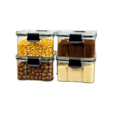 Imagem de Kit De Potes HerméTicos Para Cozinha - Organizador De Mantimentos Para Dispensa E ArmáRio(4 Potes - 500ml)