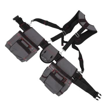 Imagem de Atyhao Cinto de Ferramentas de Construção, Avental de Ferramentas de Trabalho Pesado Com Suspensórios para Cinto Utilitário de Carpinteiro Eletricista, Tecido Oxford, à Prova de