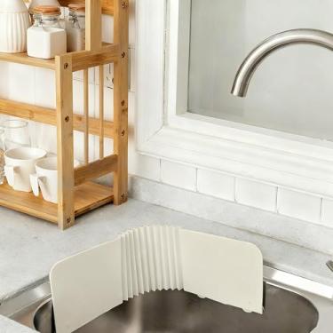 Imagem de Protetor contra respingos para área de pia de cozinha – Protetor de respingos de água dobrável com ventosa de pressão