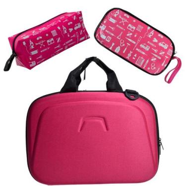 Imagem de Kit Maleta Bolsa Estagio Saude Case Esteto Aparelho - LOVE SAUDE, ROSA