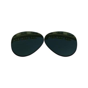 Imagem de Vonxyz Lentes | Óculos de sol de reposição para óculos de sol Ray-Ban Aviator RB3025 - Várias opções, Cinza verde polarizado, 55mm