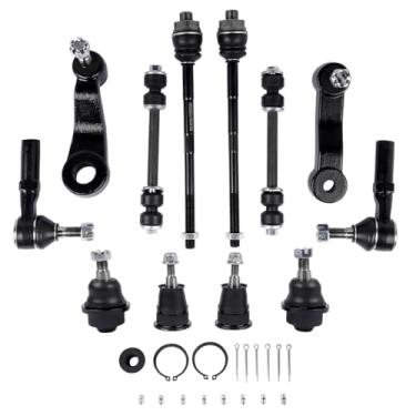 Imagem de TEKKOAUTO Kit de substituição de 12 peças de juntas esféricas dianteiras para Chevy Silverado GMC Sierra 1500 2500 3500 HD 2001-2010 ES3609 ES3488 K6696 K6693 K6535 K6654