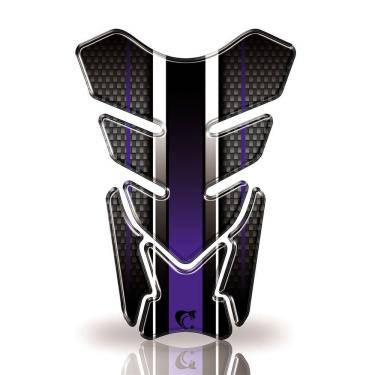Imagem de Protetor De Tanque Adesivo Carbono, Moto Honda, Yamaha E Suzuki Varias Azul