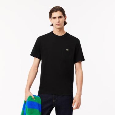Imagem de Camiseta Lacoste de Algodão com Bolso de Peito Masculina-Masculino