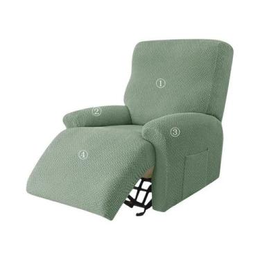 Imagem de Capa De Poltrona Reclinável Jacquard Antiderrapante Para 1 Lugar, Capa
