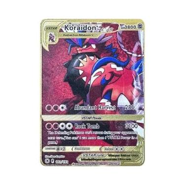 Imagem de Cartão De Jogo Pokémon Pikachu Charizard Poke Ball Metal Preto Inglês 