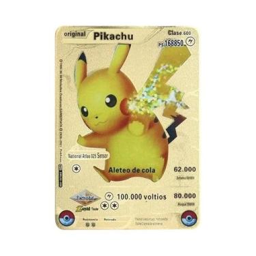 Imagem de Cartão De Jogo Pokémon Pikachu Charizard Poke Ball Metal Preto Inglês 