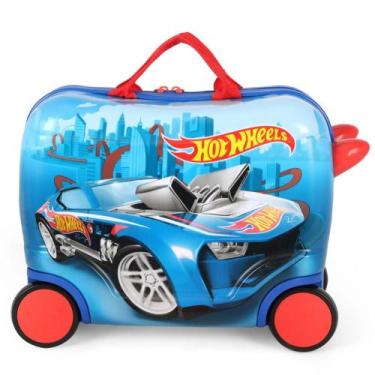 Imagem de Mala De Viagem Carona Infantil Personagens Marvel Mattel - Luxcel, Azu