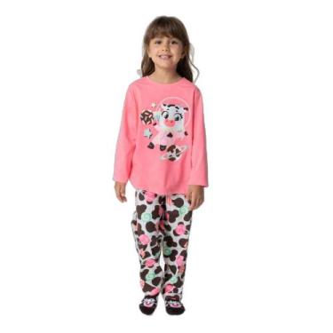 Imagem de Pijama Manga Longa Algodão Menina Vaca Chocolate - Puket, 4