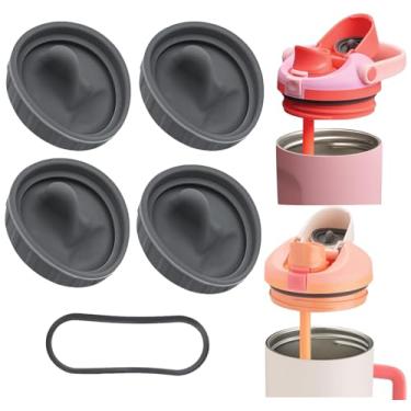 Imagem de 4 pacotes de rolhas de borracha para Owala Freesip Sway, tampa de substituição para tampas de garrafas de água Owala Freesip Sway 1,134 g 850,5 g, inclui 1 junta, à prova de vazamento, livre de BPA