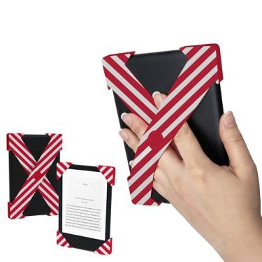 Imagem de Strapsicle Alça de mão de silicone – Grande – Candy Cane Holiday Edition Pacote com 2 para Kindle Paperwhite 11ª geração (6,8 pol.)/12ª geração (7 polegadas) e assinatura Kobo Aura – Acessório de