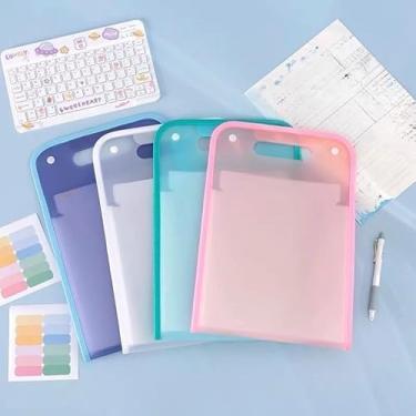 Imagem de Pasta Sanfonada Polipropileno A4 com 12 Divisórias Impermeável para Documentos e Arquivos(ALEATÓRIO)