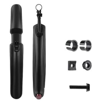 Imagem de Conjunto de para-lamas dianteiro/traseiro para bicicleta MTB de 26/27,5 polegadas com refletores e ajustáveis. Acessórios para mountain bike.