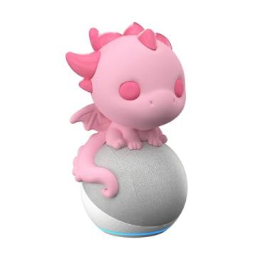 Imagem de Splin Suporte Stand De Mesa para Alexa Smart Speaker Echo Dot 5 ou 4 -Amazon- Bebê Dragão (Rosa)