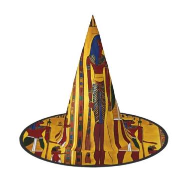Imagem de Chapéu de bruxa de Halloween com estampa da tribo do Egito Antigo, unissex, acessório de fantasia de carnaval, boné, festas, eventos temáticos