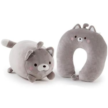 Imagem de Travesseiro Almofada Pescoço Viagem Bicho Animais (Gato)