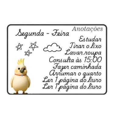 Imagem de Lousa Magnética Geladeira A4 Pg01 Cacatua - Opfy