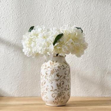 Imagem de SIDUCAL Vaso vintage de cerâmica, vaso floral chinoiserie de 22 cm, vasos rústicos de fazenda retrô rachados no gelo para decoração de casa, sala de estar, estante de livros, escritório, decoração