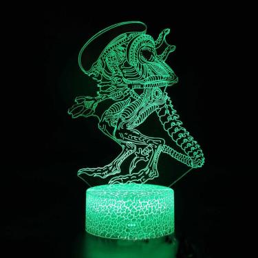 Imagem de Lâmpada de ilusão LED 3D Night Light Aliens Predators Anime