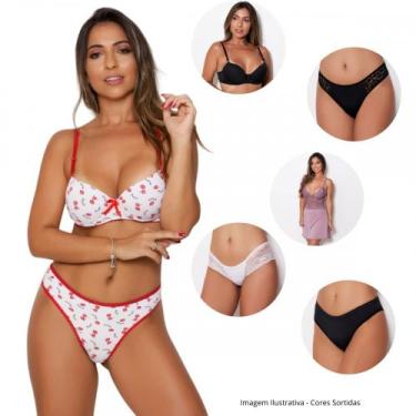 Imagem de Kit Lingerie Feminina com 6 Peças  Conforto, Estilo e Sensualidade em 