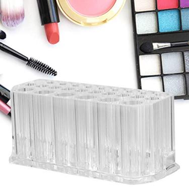 Imagem de Yinhing Suporte de Armazenamento de Pincel Cosmético Transparente Com 26 Furos Organizador de Lápis de Sobrancelha Suporte de para Pincel de Maquiagem Balcão de Mesa Material